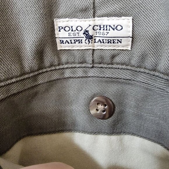 Polo Ralph Lauren Chino Pants Pleated Front Mens 36X30 Green 100% Cotton Comfort - Picture 2 of 10